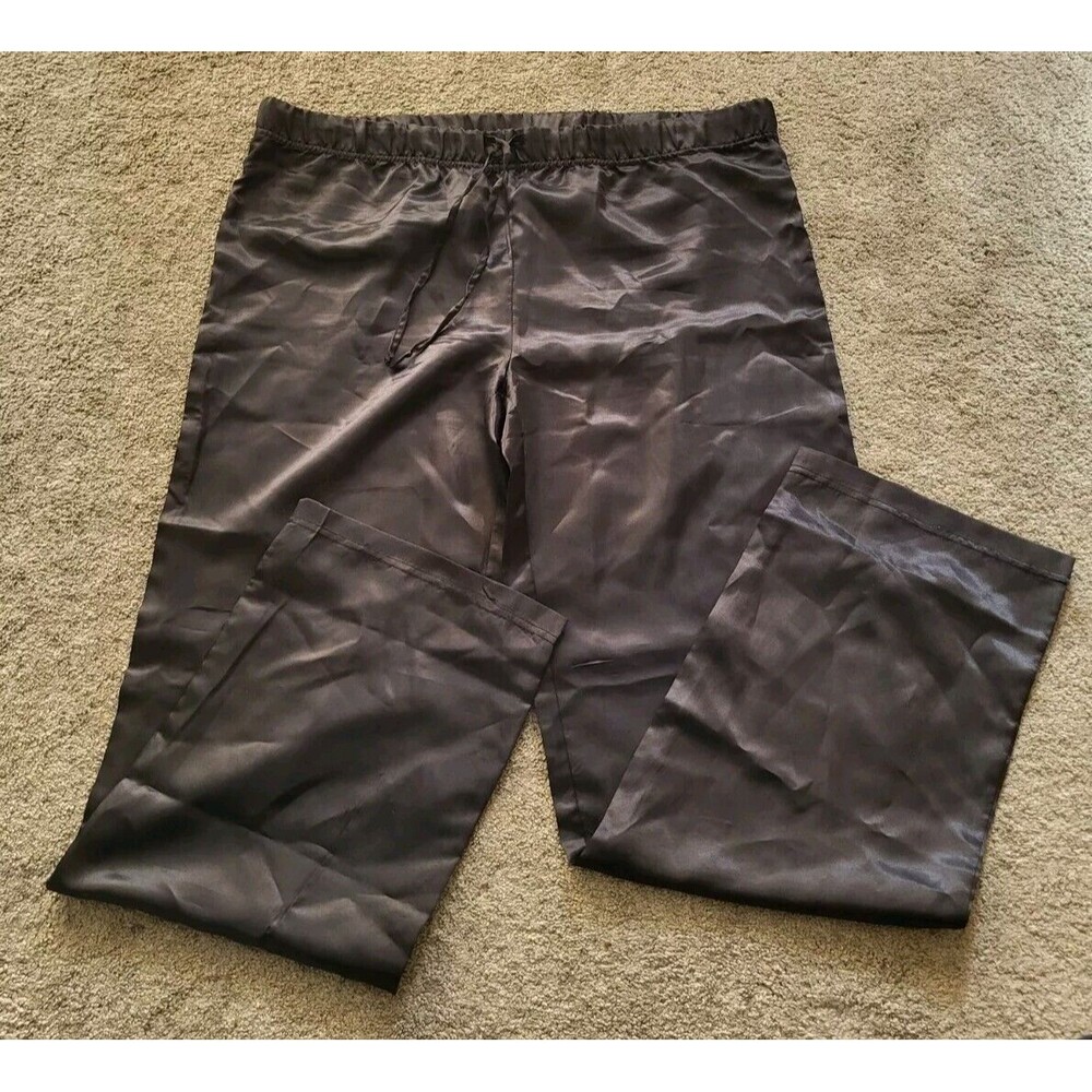 Rachel Zoe Women's Black Satin 2 Pieces Pajama Set Size L $98 - Picture 3 of 7
